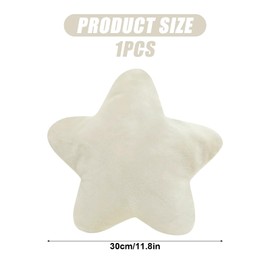 Cute Pillow Cushion Decorative Nursery Stuffed Throw Pillows Yellow Pink Sofa Pillow Cushion Star Plush Pillow Kids Boys Girls Adults Car Home Chair Floor Bed Gift Reading Nook TV (White)