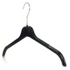 HANGERWORLD 15 Pack Strong Black Plastic Garment Coat Hangers for