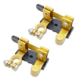 12V 24V Quick Battery Disconnect Switch - 250A Knife Blade Battery Kill Switch for Car Marine RV Pickups Boat ATV, Top Post Batteries Cut Off Switch,Power Isolator Switches (Negative,Vertical), 2 Pack