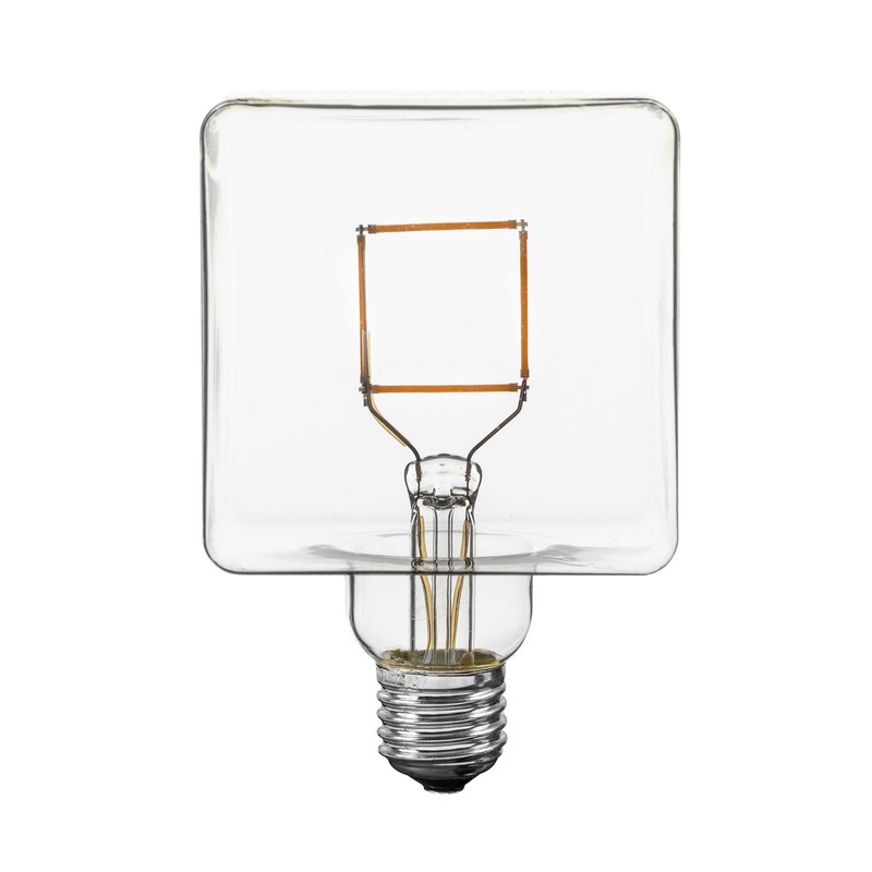 Festive Living LED Cube Light, Unique Edison Bulb with Square
