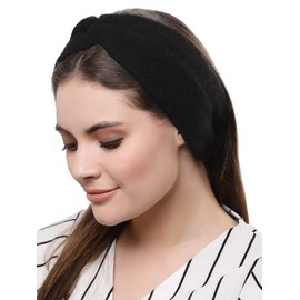 Vogue Hair Accessories Soft Knot Woollen Knitted Warm Head Band Head Wrap Hairband Ear Warmer Hair Accessories for Winters, 1 count (Pack of 1), Wool