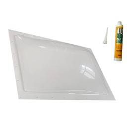 RV Skylight Replacement Kit, 17" x 25" OD Outer Dome Fits 14" x 22" Openings for Camper Trailer (Clear)