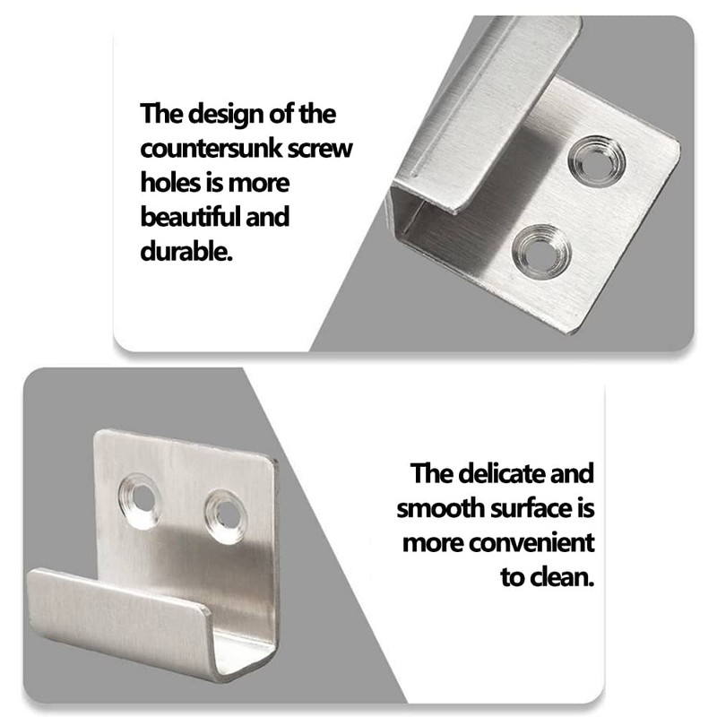 8Pcs Stainless Steel Tile Display Hanger, Heavy Duty Bracket Wall