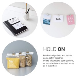 kwmobile Set of Binder Clips (50 Pack) - Small Paper Clamps Foldback Clips for Office Stationary, Printer Paper - 25mm Size (Silver)