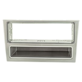 tomzz Audio 2439-159 Radio Fascia Metal Slot Compatible with Opel Corsa C Combo Omega B Vectra C Meriva Suzuki Ignis Wagon R Matte Chrome