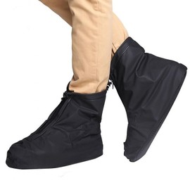 Sepikvin Shoe Covers, Waterproof Lightweight Non Slip Overshoes Can Keep Your Shoes Dry for Cycling Bowling Walking in Rain and Snow (M, Black-Short Boot)