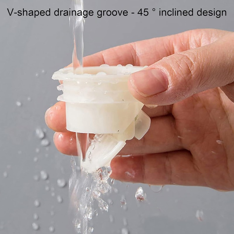White Drainage Backflow Preventer Valve,Odor Proof Shower Floor Stopper One