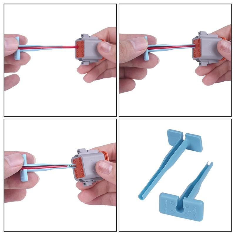 Deutsch Closed Barrel Crimper, Solid Barrel Contact & Circular Connector