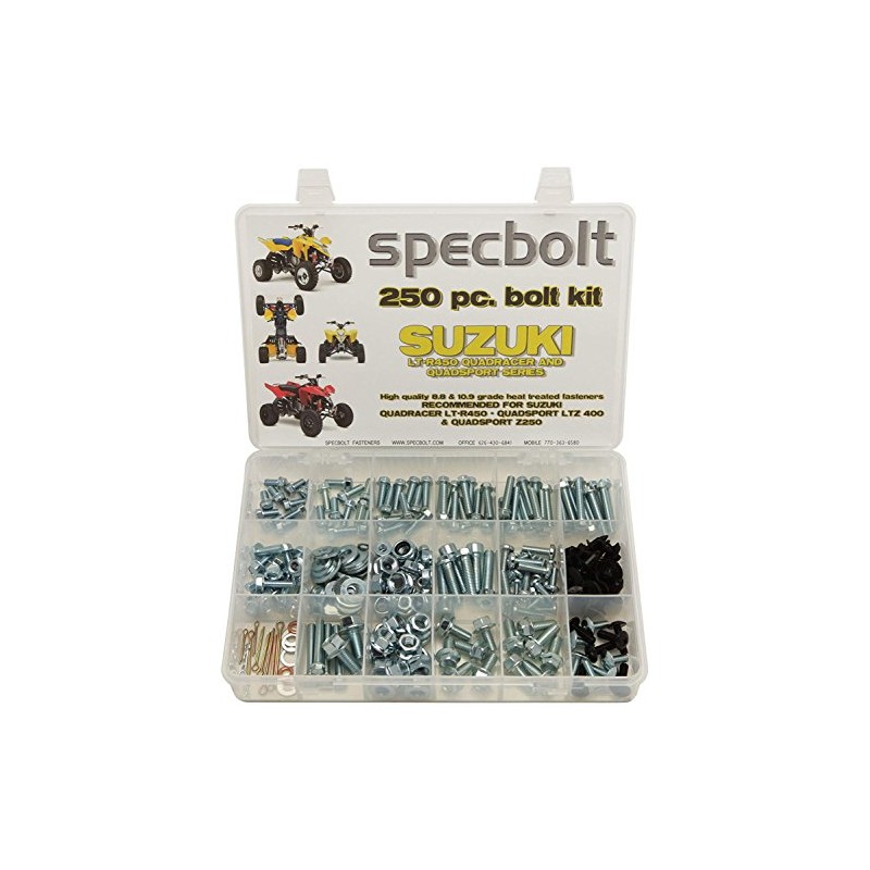 Specbolt Fasteners 250pc Bolt Kit: Suzuki - LT-R450 LTZ400 Z250