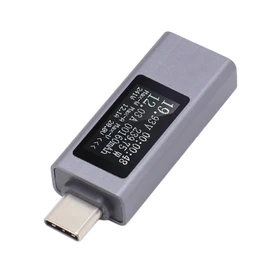 USB Tester Type C Multimeter Voltage Current Meter Power Volt Ammeter DC430V 012A, 0.77in HD Display, Drop Resistant Case, Fast Charge Test Compatibility, Real Time Monitoring