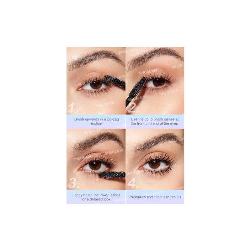 SHEGLAM Flutter Wink Volumizing Mascara Lash Extensions Tubing Mascara Length