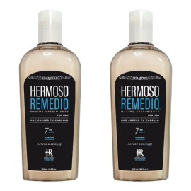 Pack Shampoo Hermoso Remedio ® Anticaida Crecimiento Acelerado Anticaspa Reparador Hidratante Para Hombre 250ml Por 2 Unidades