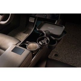 Chameleon360 Insulated Car Cup Holder with Food Table Tray