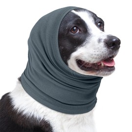 Lelepet Dog Snood Ear Muffs Noise Protection Dog Ear Defenders for Dogs Ear Wrap for Dogs Pet Neck and Ears Warmer Hood Headwear Ear Cover for Fireworks Anxiety Relief Dog Calming Headband, Green M