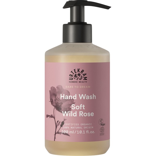 Urtekram Hand Soap - Moisturising - Soft Wild Rose - 300 ml, Vegan, Organic, Natural Origin