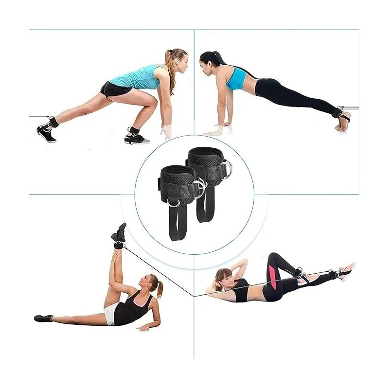 Par Grilletes Para Tobillo Con Grilletes Gym Abductor Gluteo
