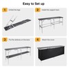REDCAMP Portable Bar Table, Pop Up Folding Mobile Bar Bartender