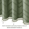 Siiluminisoy Sage Green Shower Curtain for Bathroom Boho Shower Curtain
