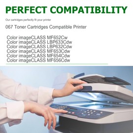067 Black Toner Cartridges Replacement for Canon 067 Toner for Canon Color imageCLASS MF656Cdw,MF652Cw,MF654Cdw,MF653Cdw,LBP633Cdw and LBP632Cdw Toner (2 Black)