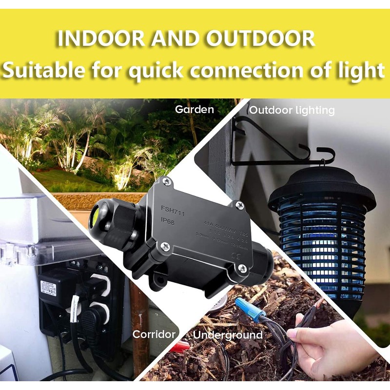 MABUSIYI IP68 Waterproof Junction Box, Outdoor Electrical Junction Boxes, Outdoor