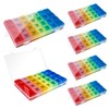 Quaocens 6 Pack Pill Organizer Monthly Weekly Pill Organizer 4