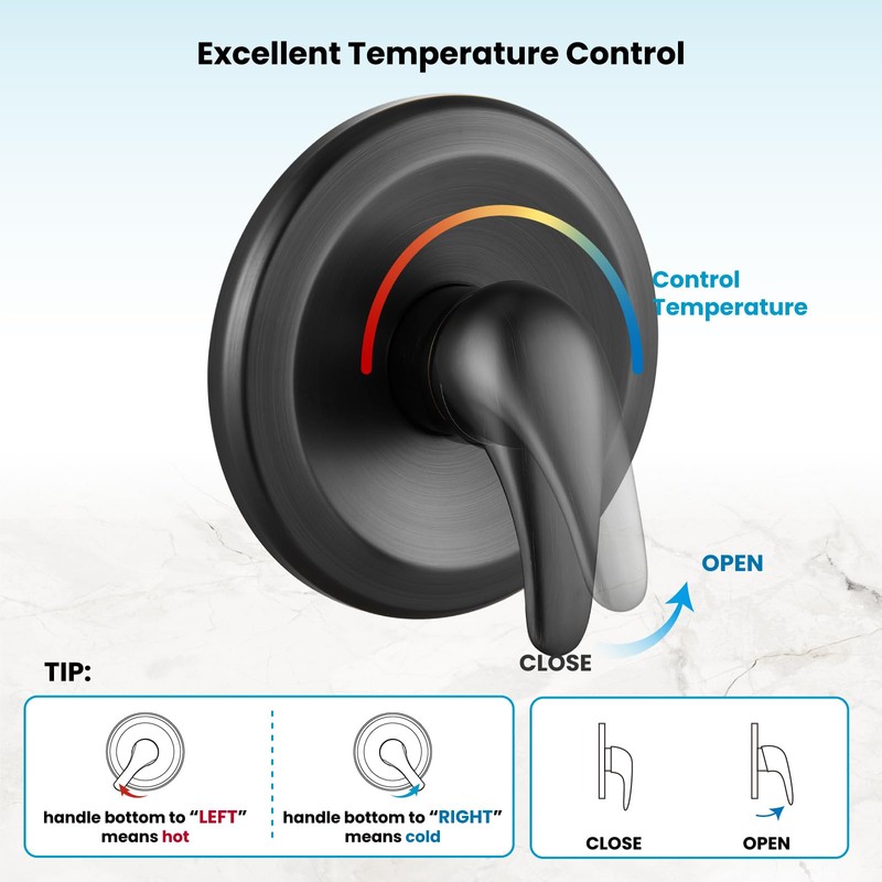 gotonovo Bathroom Shower Head Kit High Pressure Combo System Shower