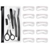 Samcos Eyebrow Set, 16-Piece Set, Black, Includes Storage Bag, Eyebrow