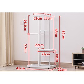 Metal Plant Stand Indoor Outdoor, 4 Tier Iron Pipe Shelf, Multi-Layer Storage Rack, Flower Pot Holder, Modern Simple Style Organizer for Garden Patio Balcony