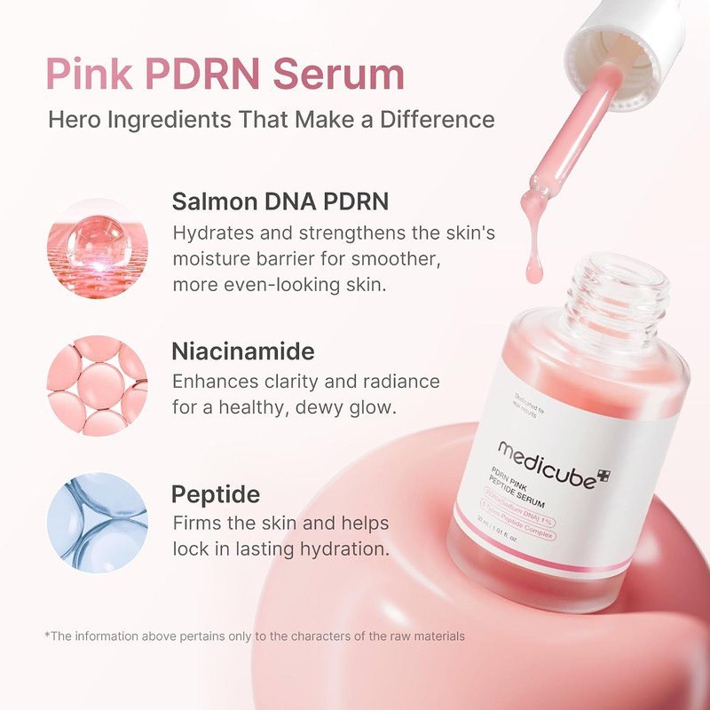 PDRN Pink Peptide Serum by Medicube for Women - 1.01