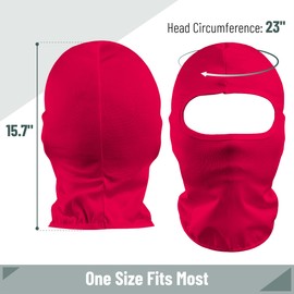UNCO- Balaclava Face Mask, Red Ski Mask for Men & Women, Full Face Mask, Face Mask for Winter