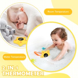 Bath Thermometer Digital Baby,Water Temperature Thermometer,Bath Temperature Thermometer,Newborn Floating Toy,High-Precision Measurement,Baby Bath Thermometer Newborn With Led,Baby Thermometer Room