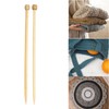 SSyang Pack of 2 Single-Pointed Large Knitting Needles Wooden Bamboo