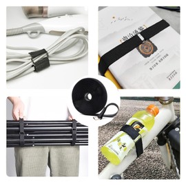 Adjustable and Reusable Cable Straps with 25 Buckles, Free Cut Velcro Straps for Efficient Cable Management and Organization at Home, Office and Desk (2cm × 5m)