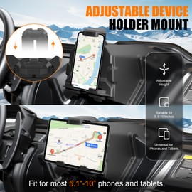 XATVXUTV Electric Device Tablet Holder for Honda Talon 1000R, Adjustable Phone/GPS Mount with Storage Box, Anti-Vibration UTV Storage Mount for Honda Talon 1000X 1000X-4 2022-2025 Accessories