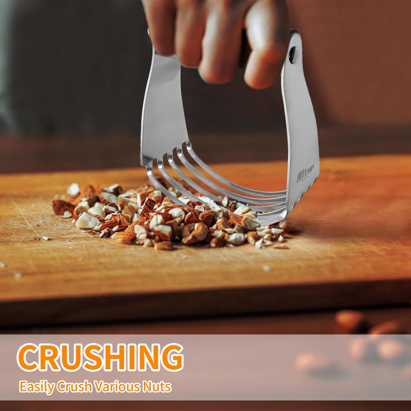 ALLTOP Stainless Steel Bench Scraper and Pastry Blender Cutter Set,