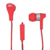 Zenith PM1001SER Stereo Earbuds with Microphone, Red