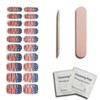 YIZHUO 4th of July Sparkling Semi-Cured Gel Nail Strips Kit