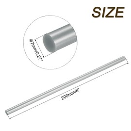 sourcing map Mini Hot Glue Sticks for Glue Gun 7mm x 200mm Metallic Silver 12pcs