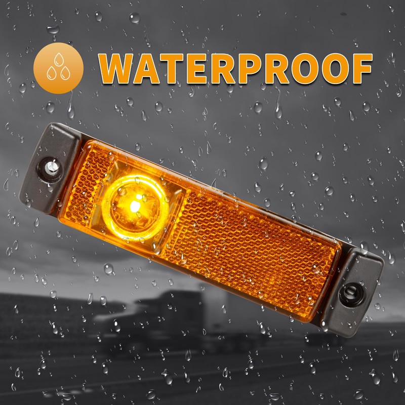EVERESTHD 2PCS LED side marker light Amber Fairing Light Side