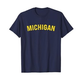 Vintage Michigan Mens Michigan Womens Blue T-Shirt