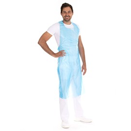 FRANZ MENSCH Hygonorm Disposable Aprons Approx. 12 µm HDPE Blue 12 µm Length 140 cm Width 70 cm Pack of 1000