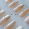 [GLORS] Purly Handmade Long Ballerina Press on Nails | Mica