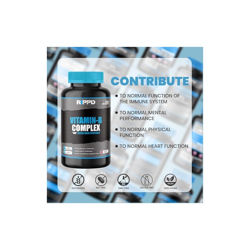 RIPPD Vitamin B Complex 365 Tablets – High Strength Vegan