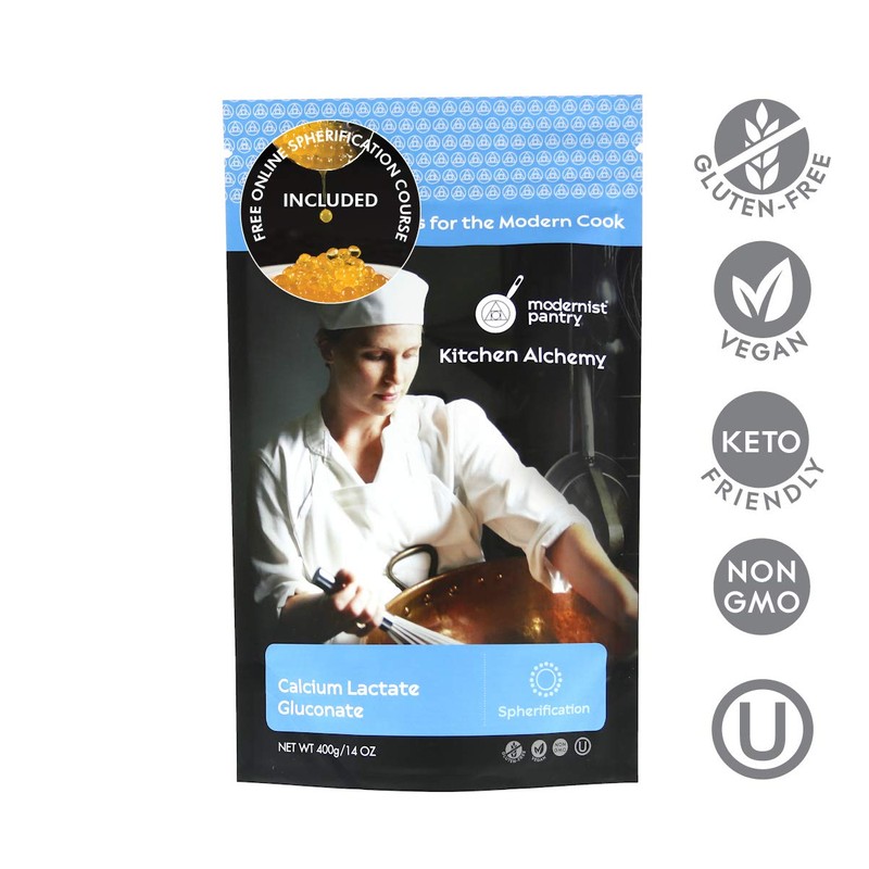 Pure Calcium Lactate Gluconate Vegan OU Kosher Certified - 400g/14oz