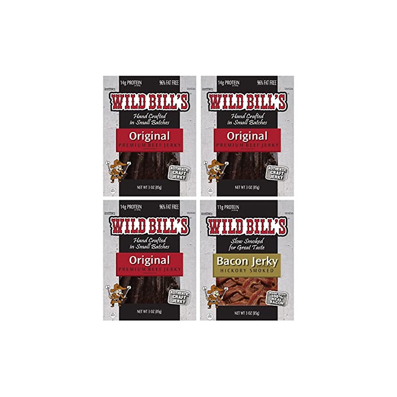 Wild Bill’s 8-Piece Sampler Gift Box (includes beef jerky, bacon