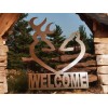 Handmade Welcome Sign Deer Picture