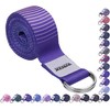 RDX 8ft Yoga Strap with D-Ring Buckle, Durable Polyester Cotton