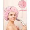 Auban Shower Cap, Shower Cap for Women Terry Cloth Lined
