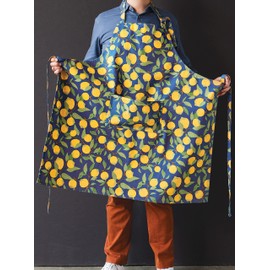 Now Designs Lemons Oversized Mightly Apron, W38 x L38 inches, Lemons, W38 x L38
