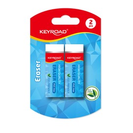 Keyroad Erasers Tec-Eraser, Technical Erasers Ror Kids, Pack of 2 Rubber Erasers, Blister Pack